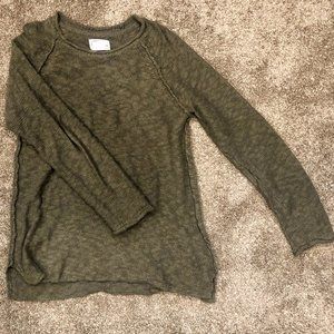 your neighbors olive loose knit sweater